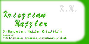 krisztian majzler business card